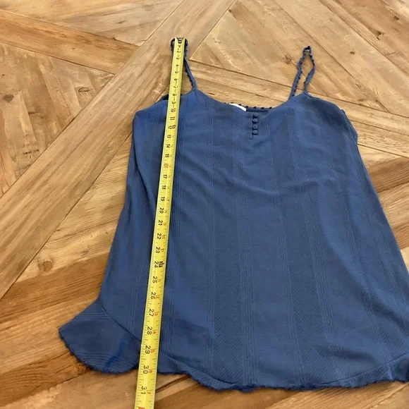 Sézane Eleonora Negligee Blue Button Front Knit Slip Dress Medium
